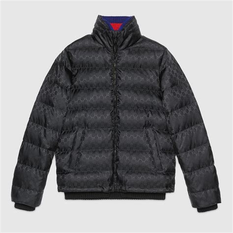 gucci jacquard quilted nylon jacket|Gucci embroidered jacket.